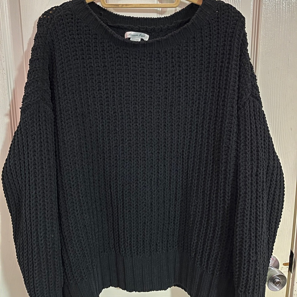 AMERICAN EAGLE, sweater, XS oversized black sweater